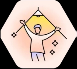 person under a ceiling light
